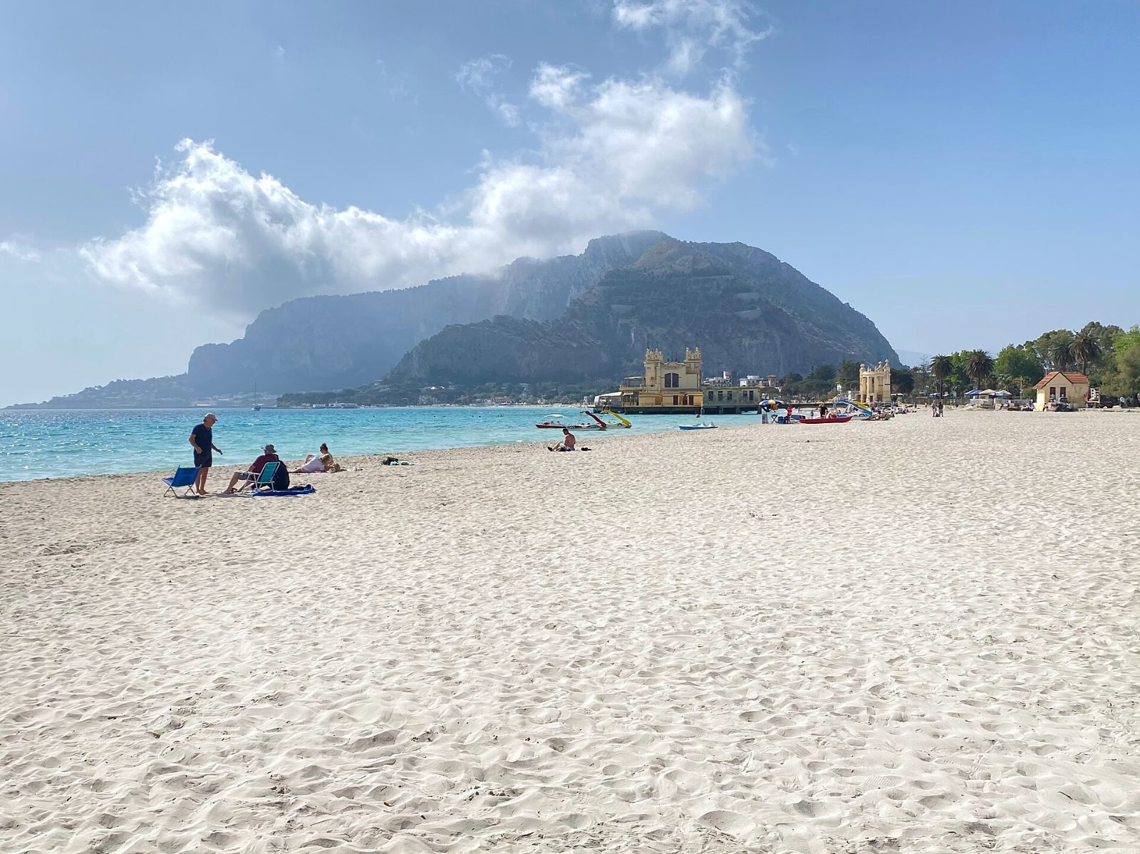 La spiaggia di Mondello e il Monte Pellegrino